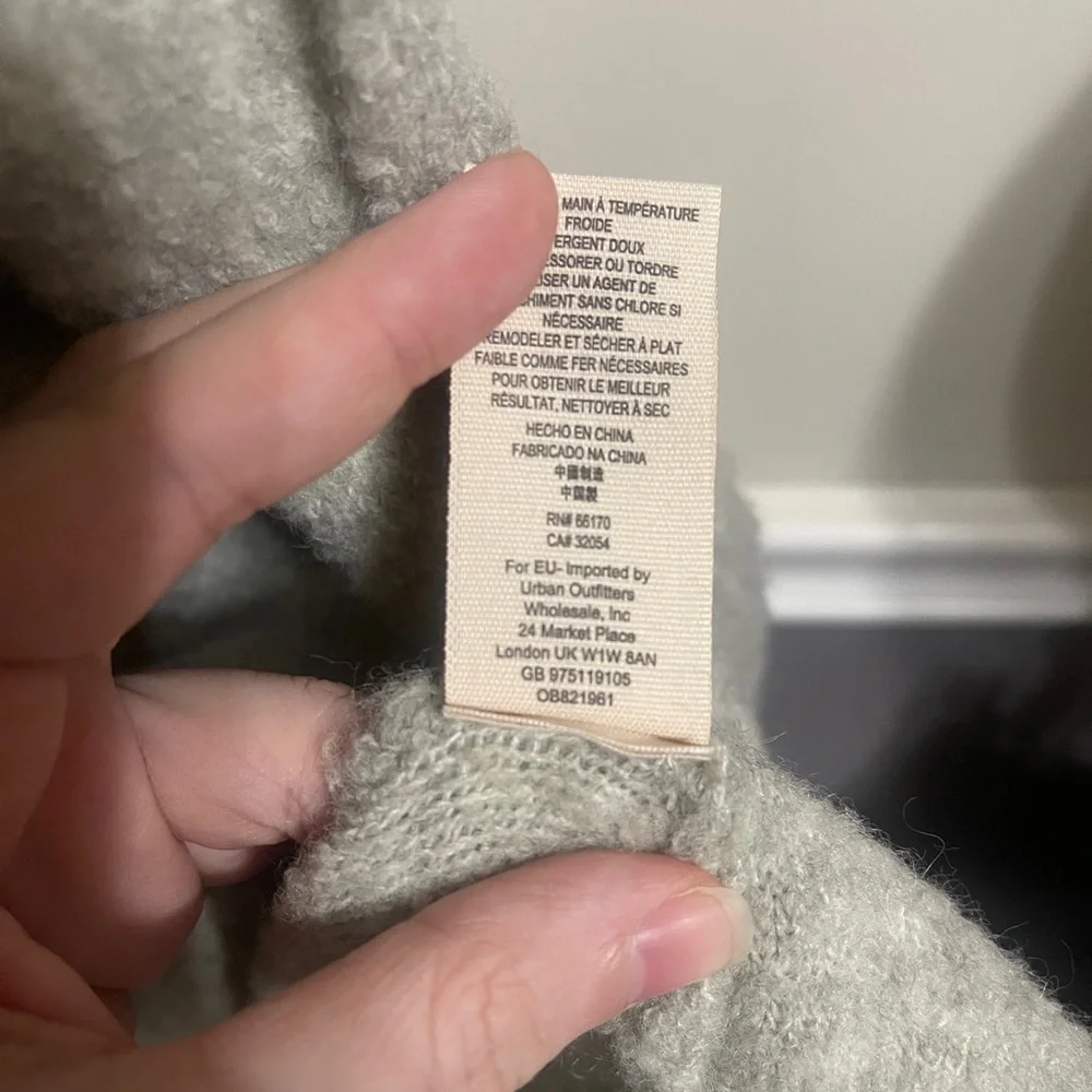 Free People Phantom Light Gray Open-Front Cardigan